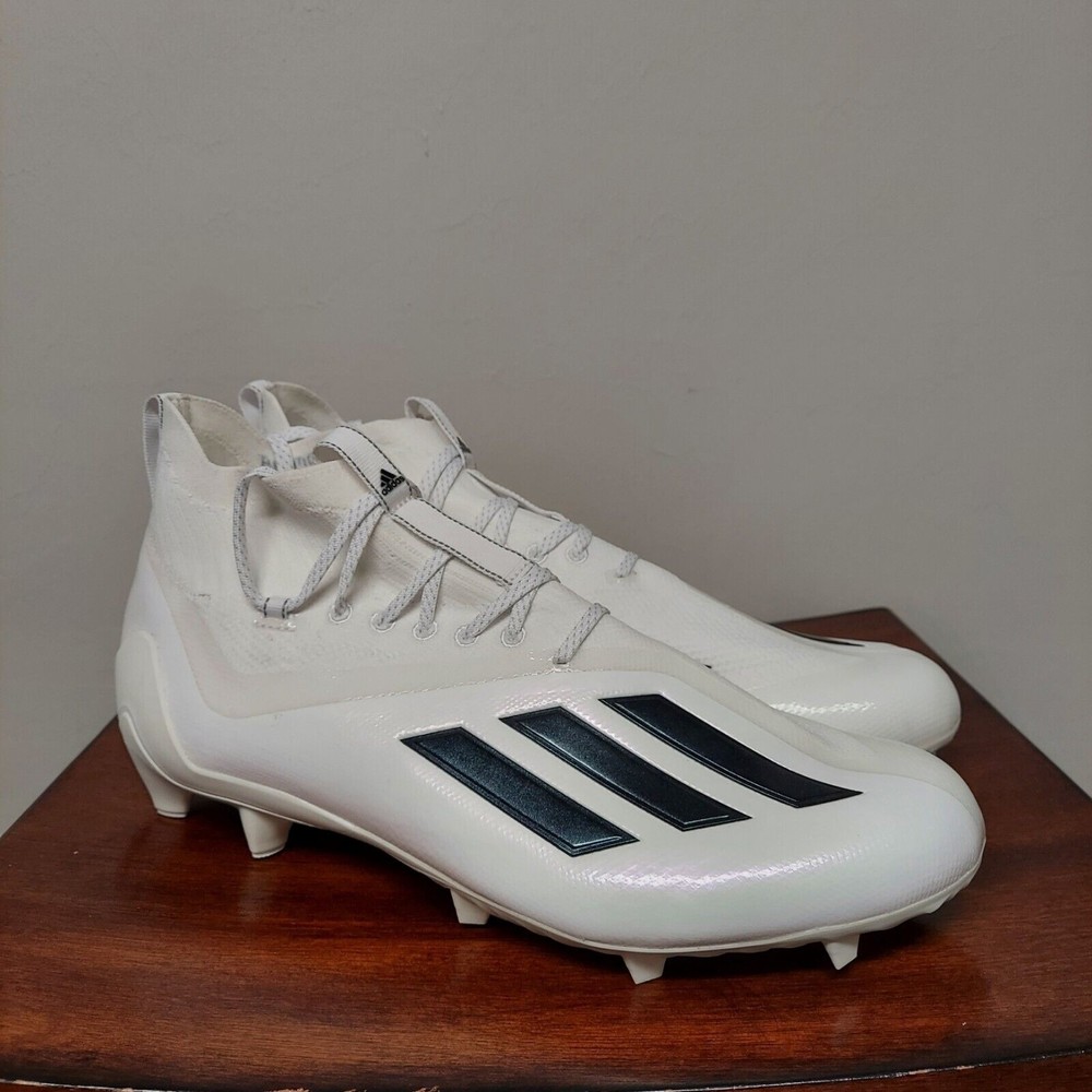 Adidas Adizero Primeknit Football Cleats White Black Mens Size 13 NEW GY5379
